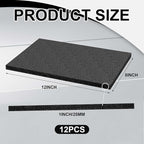 Frienda 12 Pcs 12" x 8" x 1" Polyethylene Foam Sheet Thick Black Packing Foam - Image 2