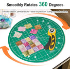 Headley Tools 10"x10" Round Rotating Cutting Mat, Self Healing Mat - Image 4