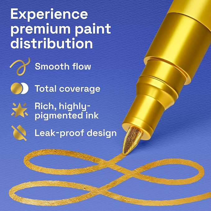 ARTISTRO Gold Paint Pens - Image 4