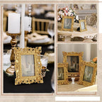 Wonderjune 3 Pcs Vintage Picture Frames Antique Set Baroque Ornate Gold Arched - Image 3