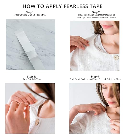 Fearless Tape - Double Sided for Clothing Body & Dresses | Clear Fabric Tape - Image 8