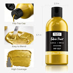 Nicpro Gold Fabric Paint, 8.45 oz Fabric Paint - Image 2