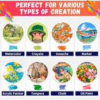 FIXSMITH Stretched Canvas for Painting- 8x10 Inch, Bulk Pack of 8, 100% Cotton - Image 3