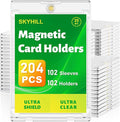 Skyhill 102ct Magnetic Card Holders, 35pt Acrylic One Touch Card Holder by SKYHILL