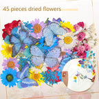 TaoBary 91 Pcs DIY Handmade Transparent Dried Flower Bookmark Set Include - Image 5