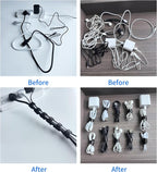 6 Inches Black Reusable Cable Ties, Cable Organizer, Cord Wrap and Hook Loop - Image 4