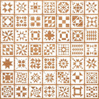 Stencils for Painting on Wood Reusable 3inch Barn Quilt Stencil for Crafts by SUNVERSE