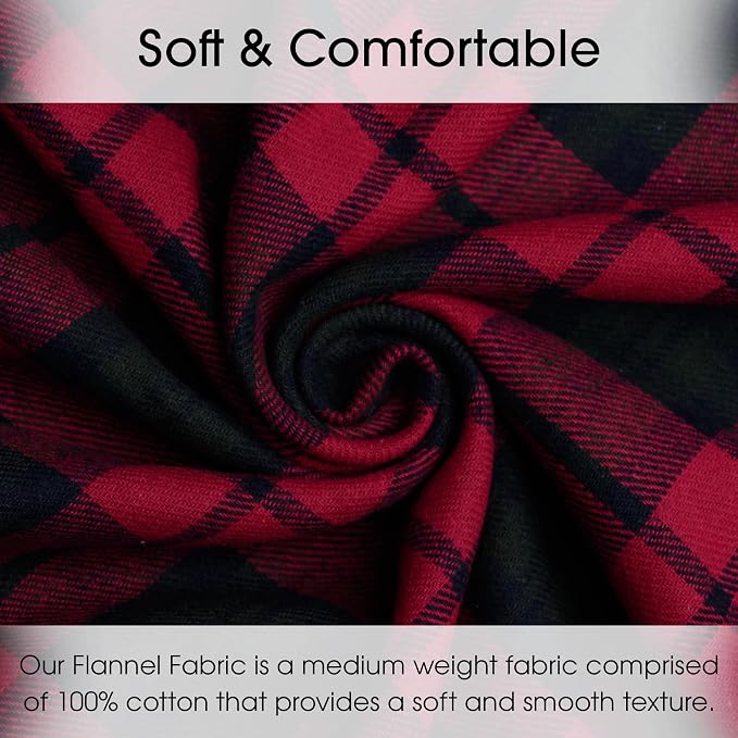 Pico Textiles 6 Yards Bolt Red and Green Tartan Plaid Flannel Fabric - Image 2