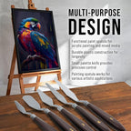 U.S. Art Supply 5-Piece Stainless Steel Palette Knife Set - Image 4