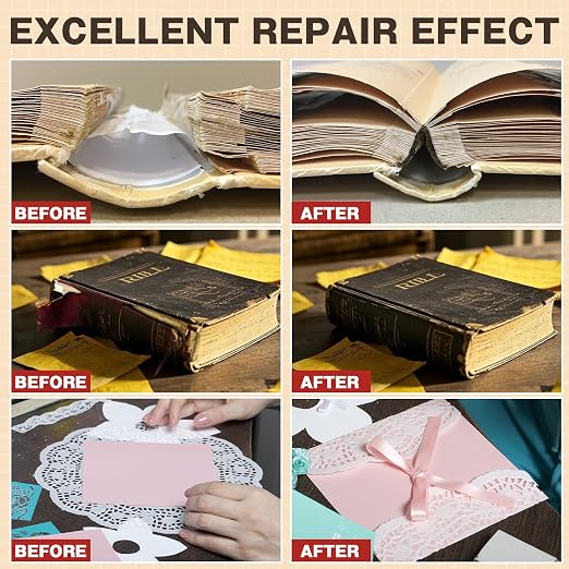 Book Glue, Dries Clear & Flexible Book Binding Glue Adhesive, Used - Image 3