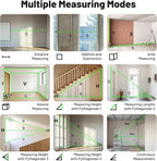 Huepar 395FT Bluetooth Green Laser Measuring Tool S120-G-BT | 1/16in Accuracy - Image 9