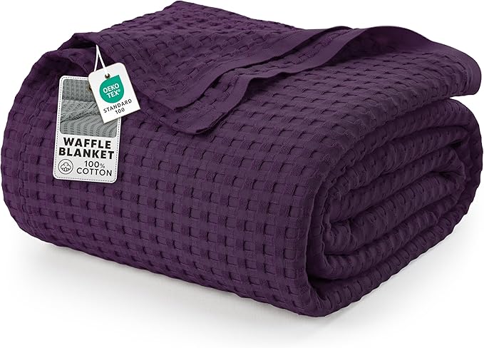 Utopia Bedding 100% Cotton Waffle Weave Blanket Queen Size by UTOPIABEDDING