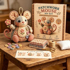 Patchwork Mouse DIY Kit, Handmade Sewing Craft Kit - Image 2