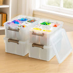 Citylife 17 QT Plastic Storage Bins Clear Storage Box - Image 9
