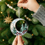 2026 Christmas Ornaments, Christmas Tree Ornaments Acrylic, Faux Stained Glass - Image 2