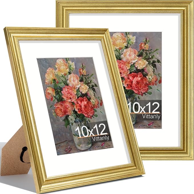 Vittanly 10x12 Picture Frames Set of 2, Ornate Vintage Photo Frame by Vittanly