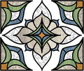 InHome Blue Alden Stained Glass Window Decal, Repositionable Decorative Window by IN+HOME
