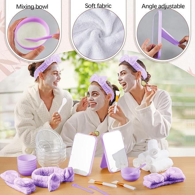 Teenyyou 10 Set Purple Spa Party Supplies - Image 3