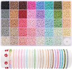 Funtopia 3 mm Beads for Bracelets, 39 Colours, 9600 Pieces, DIY Threading Bead - Image 6