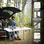 Byliable Folding Table 4 Foot Portable Heavy Duty Plastic Fold-in-Half Utility - Image 6