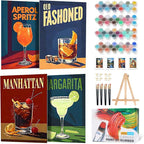 4 Pack Framed Paint by Numbers Kit by Yezavesu