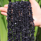 400Pcs 5-8mm Natural Blue Sandstone Chip Stone Beads | Pre-Drilled Irregular - Image 6