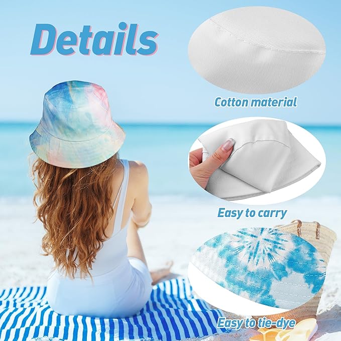 Aneco White Bucket Hats, DIY Bucket Hats - Image 3