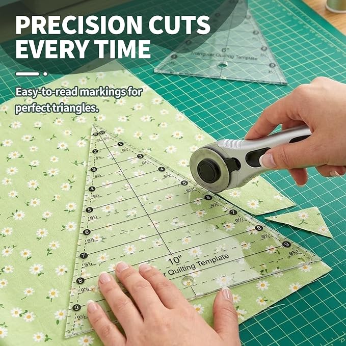 6 Pcs Tall Triangle Acrylic Quilting Templates Set - Image 3