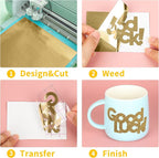 Brushed Gold Permanent Adhesive Vinyl Roll - Image 3