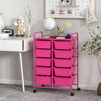 Giantex 10 Drawers Rolling Cart, Classroom Organizers, Storage Cart - Image 2