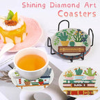 8 PCS Plant Diamond Art Coasters Kits | Diamond Paintings Coasters - Image 4