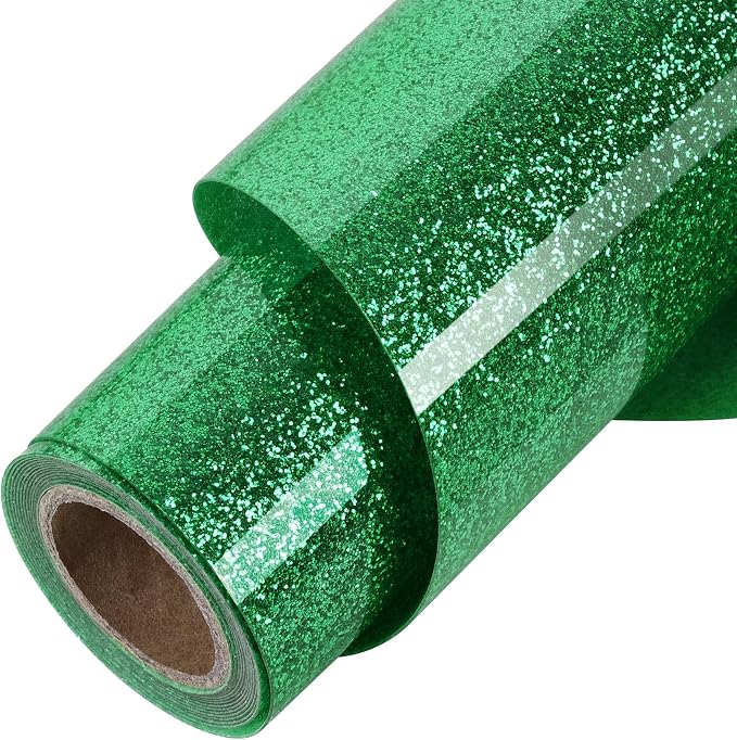 ​TORC Green Glitter HTV Green Heat Transfer Vinyl HTV Rolls by TORC