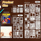 24-Piece Journal Stencils, Planner Stencils Templates - Image 2