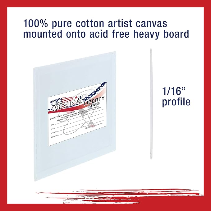 U.S. Art Supply 12 X 12 Inch Art Canvas Board Panels 12 Pack - Image 5