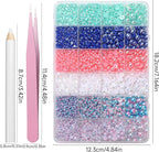 9000Pcs Blue Mermaid White Pink Flatback Pearls - Image 4