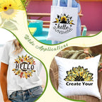 HTVSTD Sunflower HTV Heat Transfer Vinyl 10 Sheets 12×10in Iron on Vinyl | - Image 4