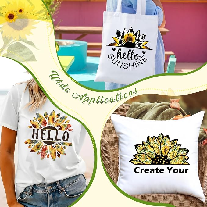 HTVSTD Sunflower HTV Heat Transfer Vinyl 10 Sheets 12×10in Iron on Vinyl | - Image 4