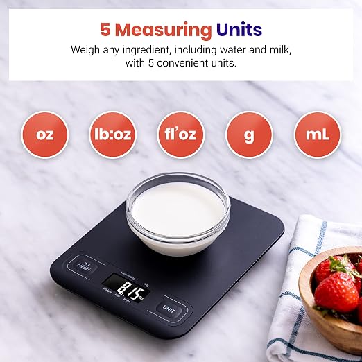 Etekcity Food Kitchen Scale, Digital Grams and Ounces, Medium | Tare function - Image 3