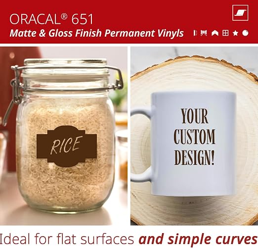 ORACAL 651 Matte Brown Vinyl Durable Roll Easy to Weed Permanent Adhesive Craft - Image 2