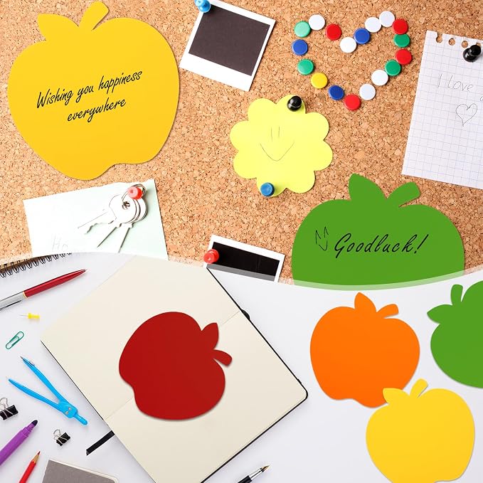Ireer 48 Pcs Large Foam Apple Cutouts 6 Inch Colorful Apple Shapes Bulletin - Image 6