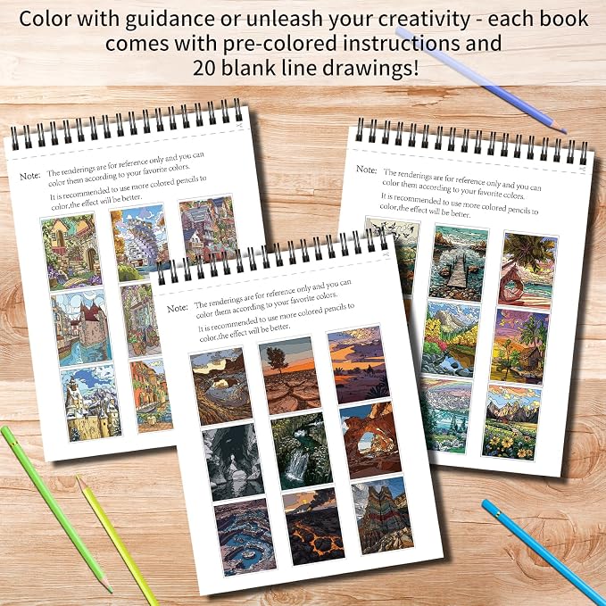 Kalysky Landscapes Adult Coloring Book Set of 3 - Image 4