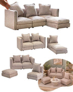 iLAND Dollhouse Furniture Sectional Dollhouse Couch Set, Miniature Furniture by ILANDTradingCoLtd