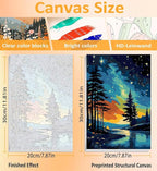 3 Pack Framed Paint by Numbers for Adult - Image 3
