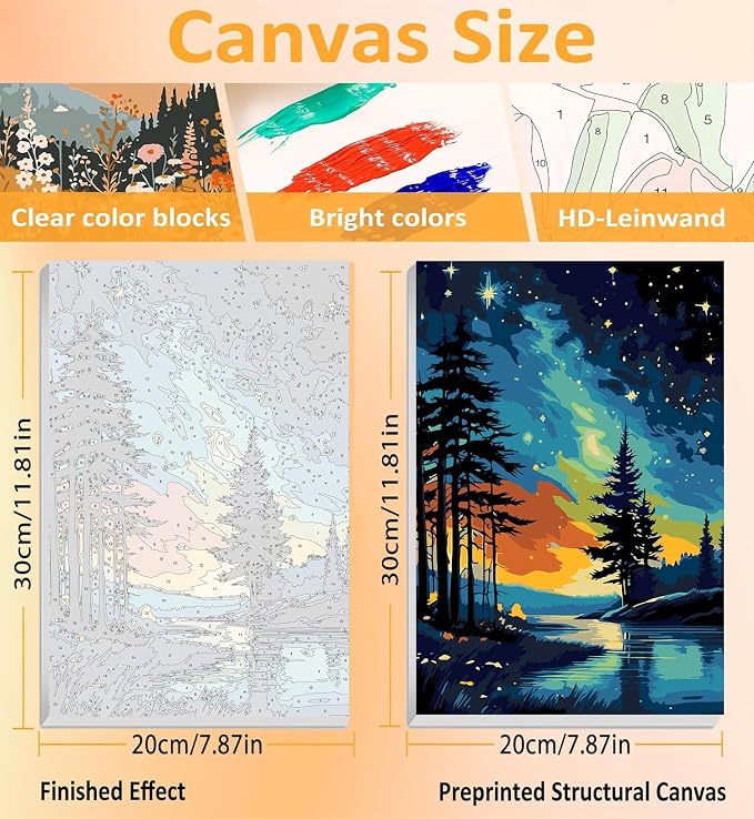 3 Pack Framed Paint by Numbers for Adult - Image 3