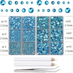 10000Pcs 2-Boxes Mixed Size Hot Fix Round Crystals Gems Glass Stones Hotfix - Image 3