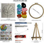 CELCRAFTIQUE Punch Needle Kits for Adults Beginner, Tool - Image 2
