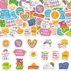 300Pcs Motivational Foam Stickers, Self-Adhesive Inspirational Quotes Sticker by Bonieset