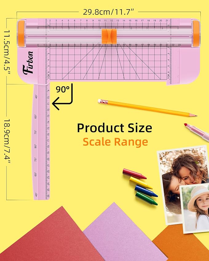 Firbon Pink A5 Paper Cutter, Straight Small Paper Trimmer - Image 6