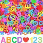 1328 PCS Foam Letter Stickers, Foam Alphabet Number Shape Stickers, Self by Unknown