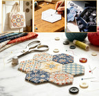 250 PCS 1.5" White Hexagon Piecing Paper Templates, Quilting Templates - Image 5